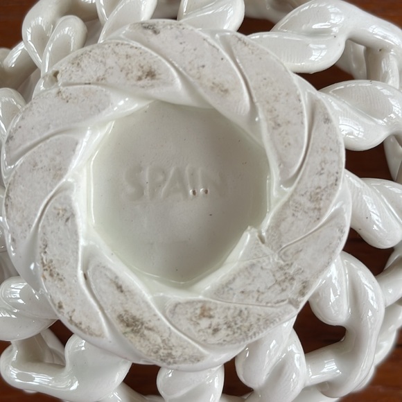 VTG Rope Porcelain Trinket Basket - Picture 5 of 7